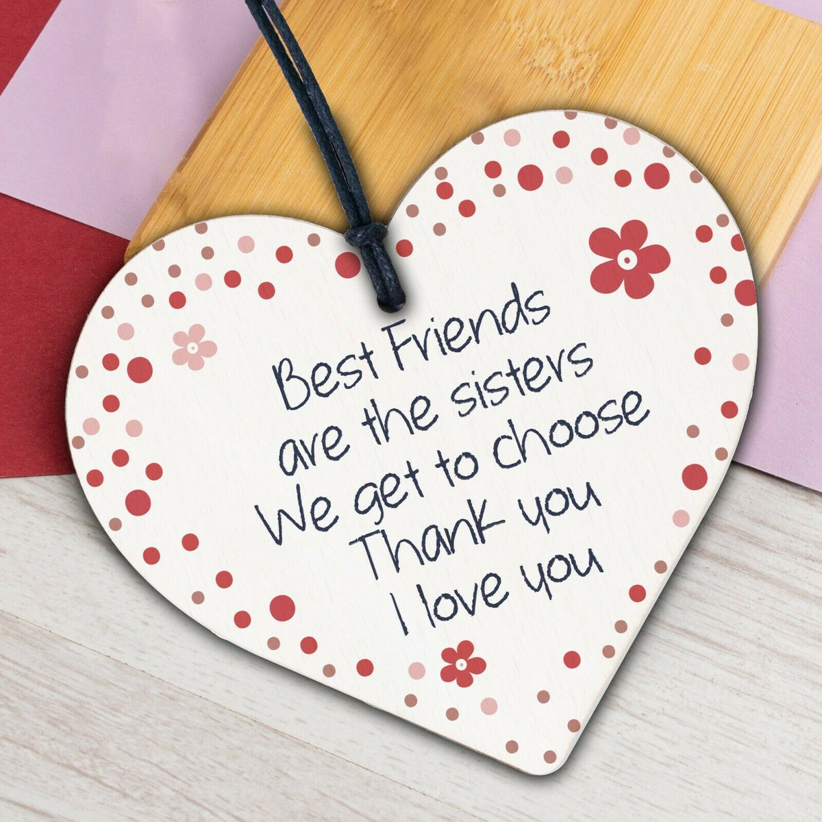 Sister Birthday Card Gift Wood Heart Sister Gifts For Christmas Best Friend  Sign
