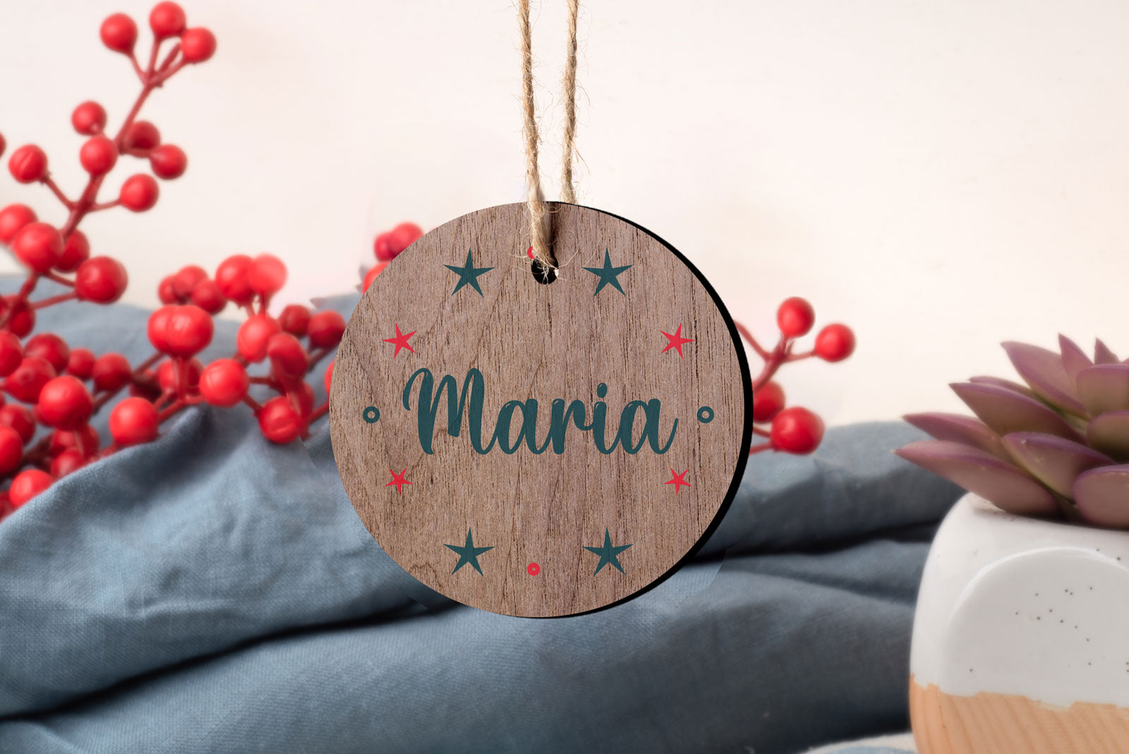 Personalised Walnut Christmas Ornaments - Handcrafted Decoration Baubles, Ideal for Festive Season