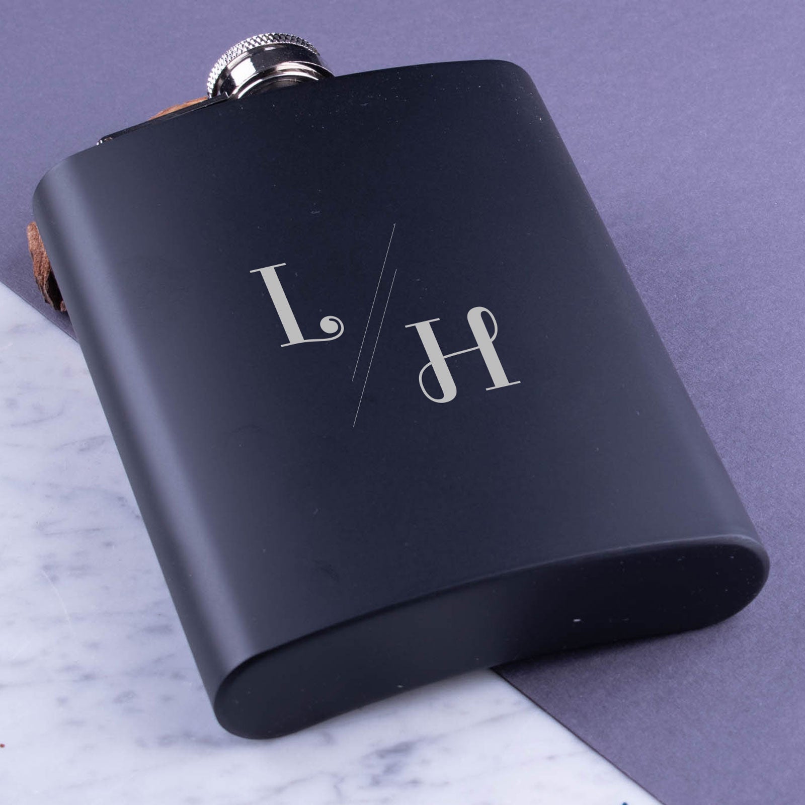 Personalised Metal Hip Flask - Perfect Gift - Any Message - Letters