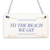 To The Beach Arrow Nautical Seaside Marine Theme Hanging Plaque Sand Gift Sign