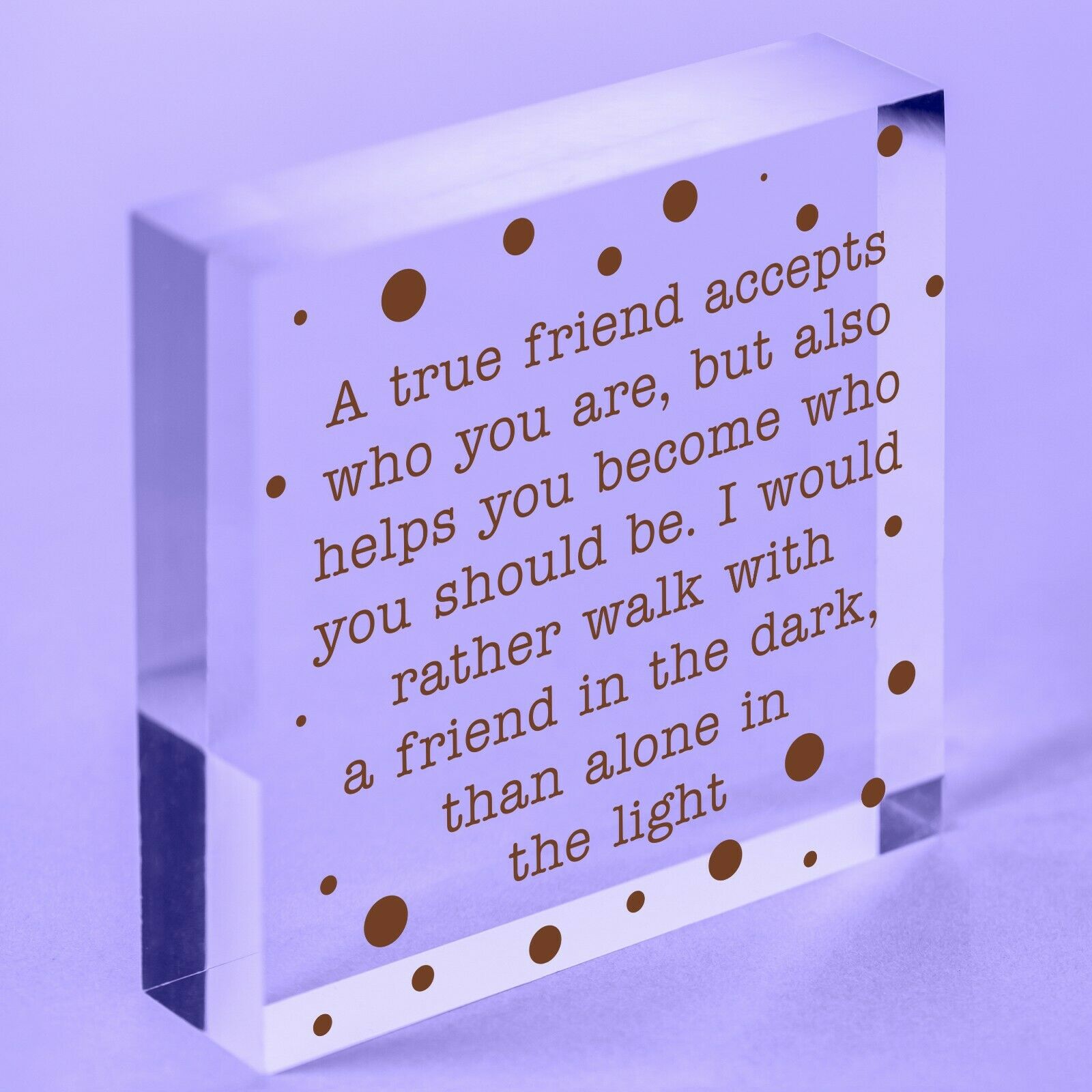 Friendship Gift Handmade Acrylic Block Best Friend Sign Birthday Christmas