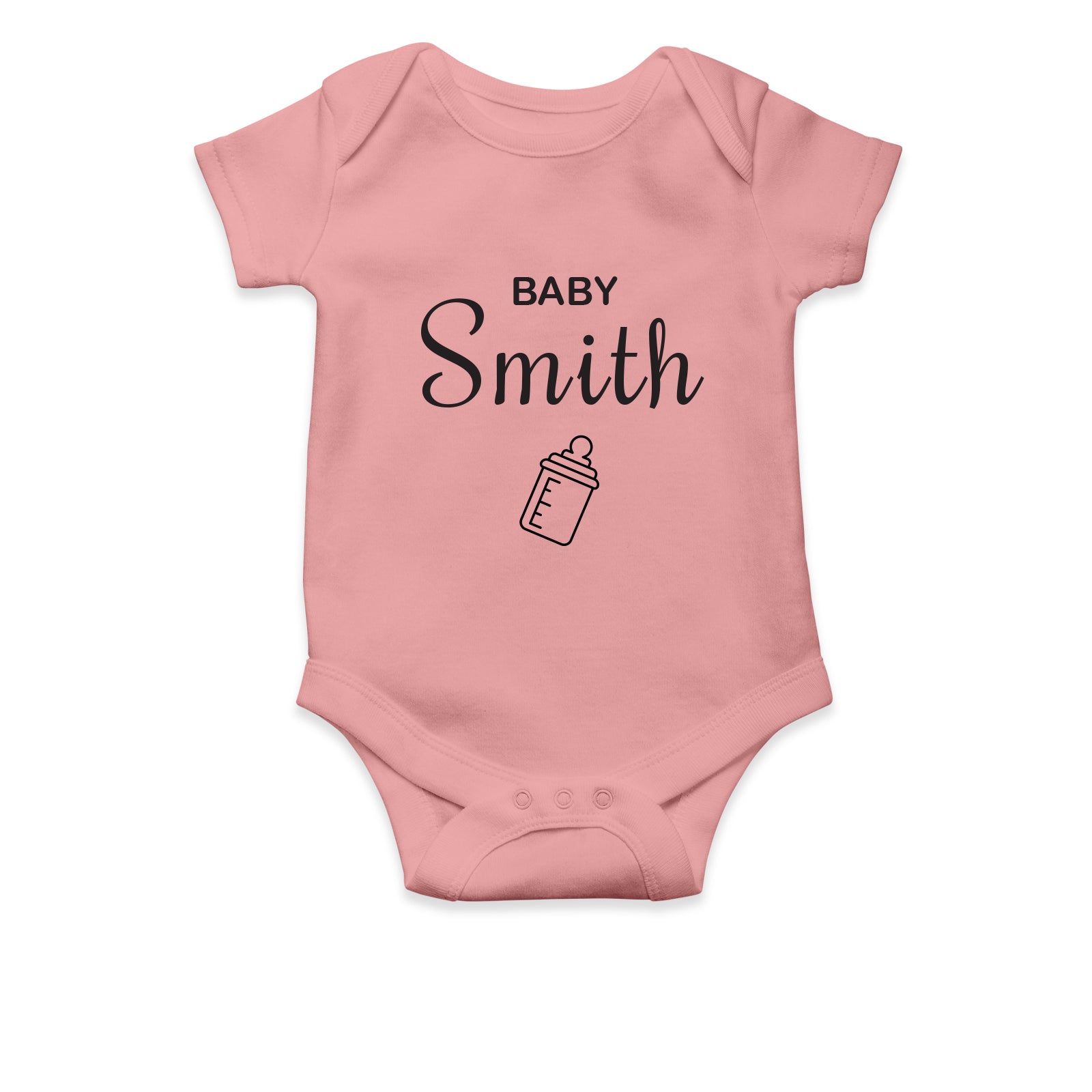 Personalised White Baby Body Suit Grow Vest - Little Bottle