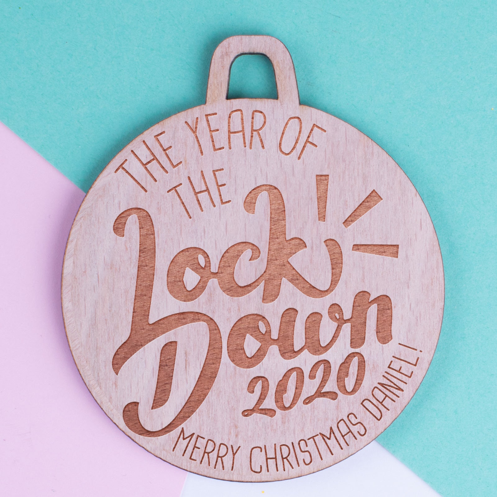 Personalised Christmas Lockdown Ornaments - Pack of Two #110