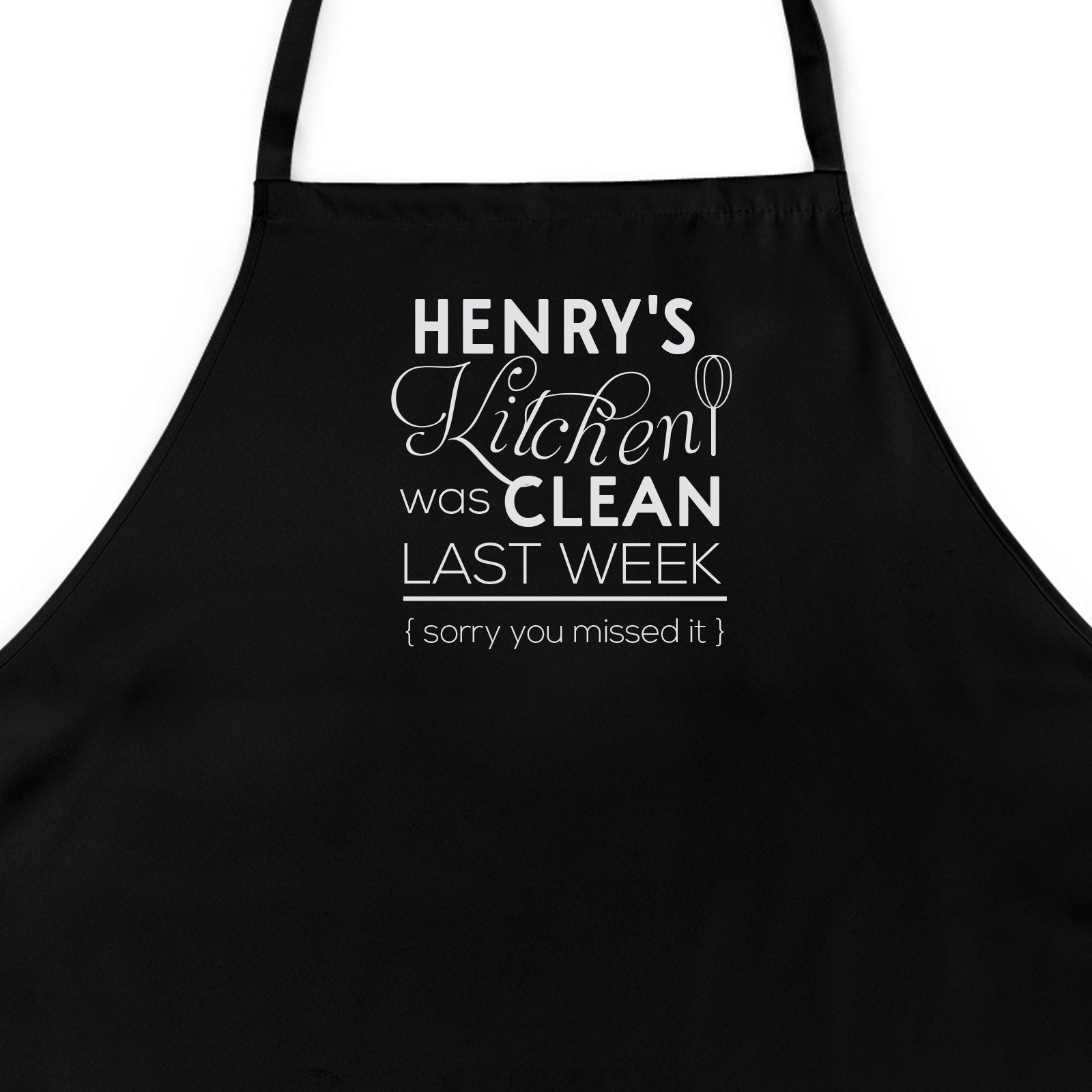 Personalised Apron - Add Any Text - Perfect Gift - Clean I promise!