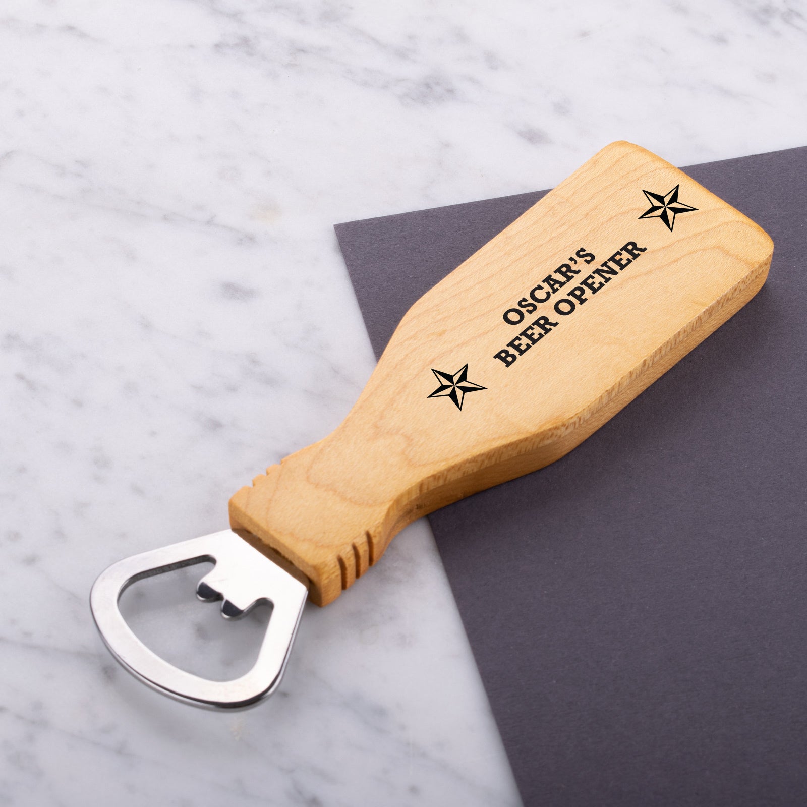 Personalised Engraved Magnetic Wooden Bottle Opener - Perfect Gift